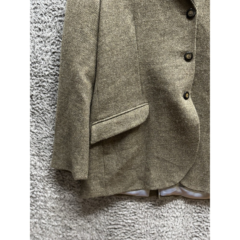 Beretta Sport Tweed Jacket Green Check Lana Wool Vintage Blazer Women's 48‎ - Picture 5 of 9